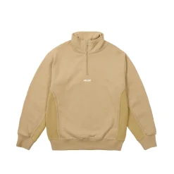 1/4 ZIP WASH OUT FUNNEL STONEY GREY