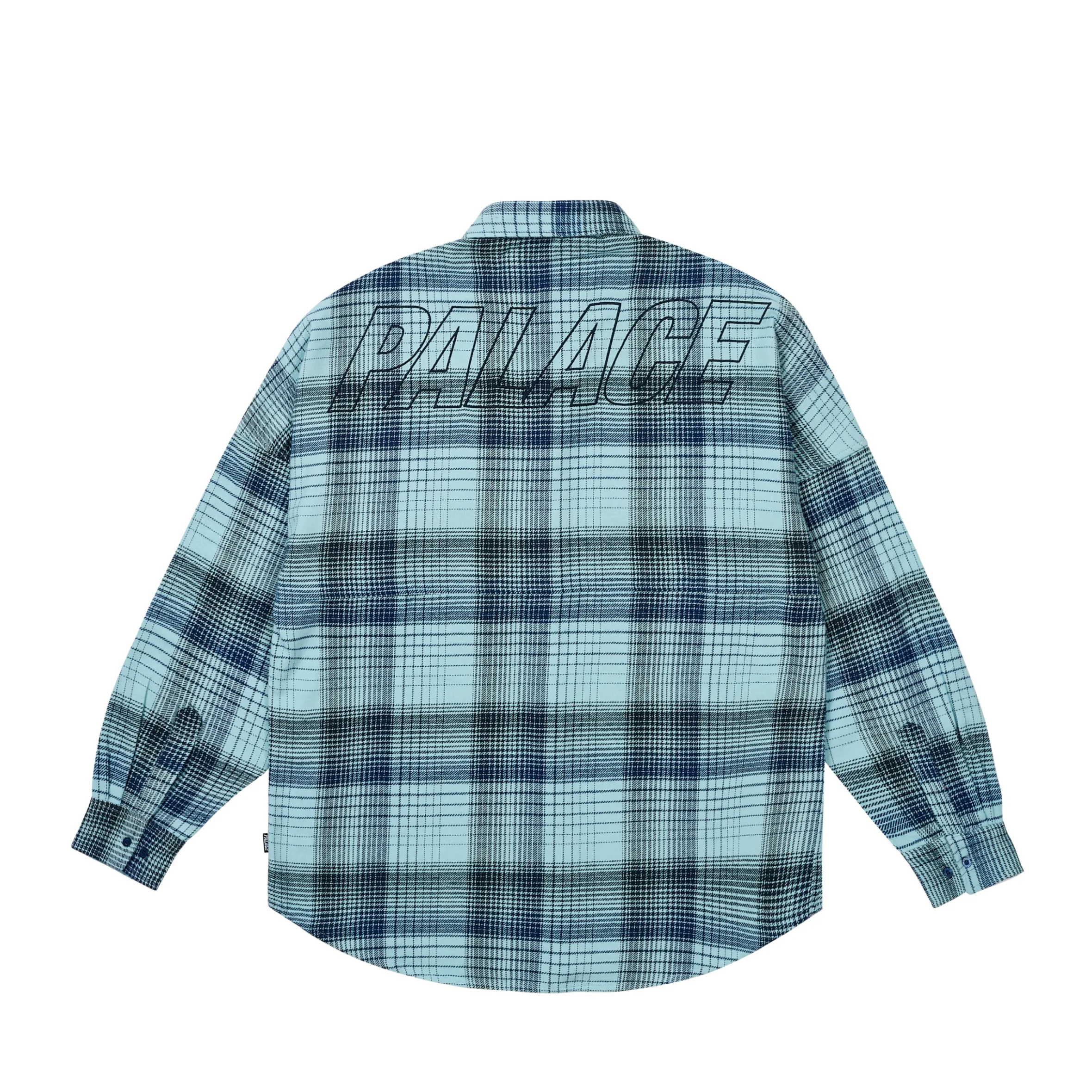 BRUSHED FLANNEL DROP SHOULDER SHIRT BLUE