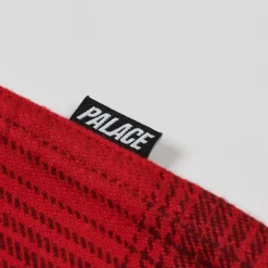 BRUSHED FLANNEL DROP SHOULDER SHIRT RED