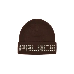EMOTIONAL STUDDED BEANIE BROWN