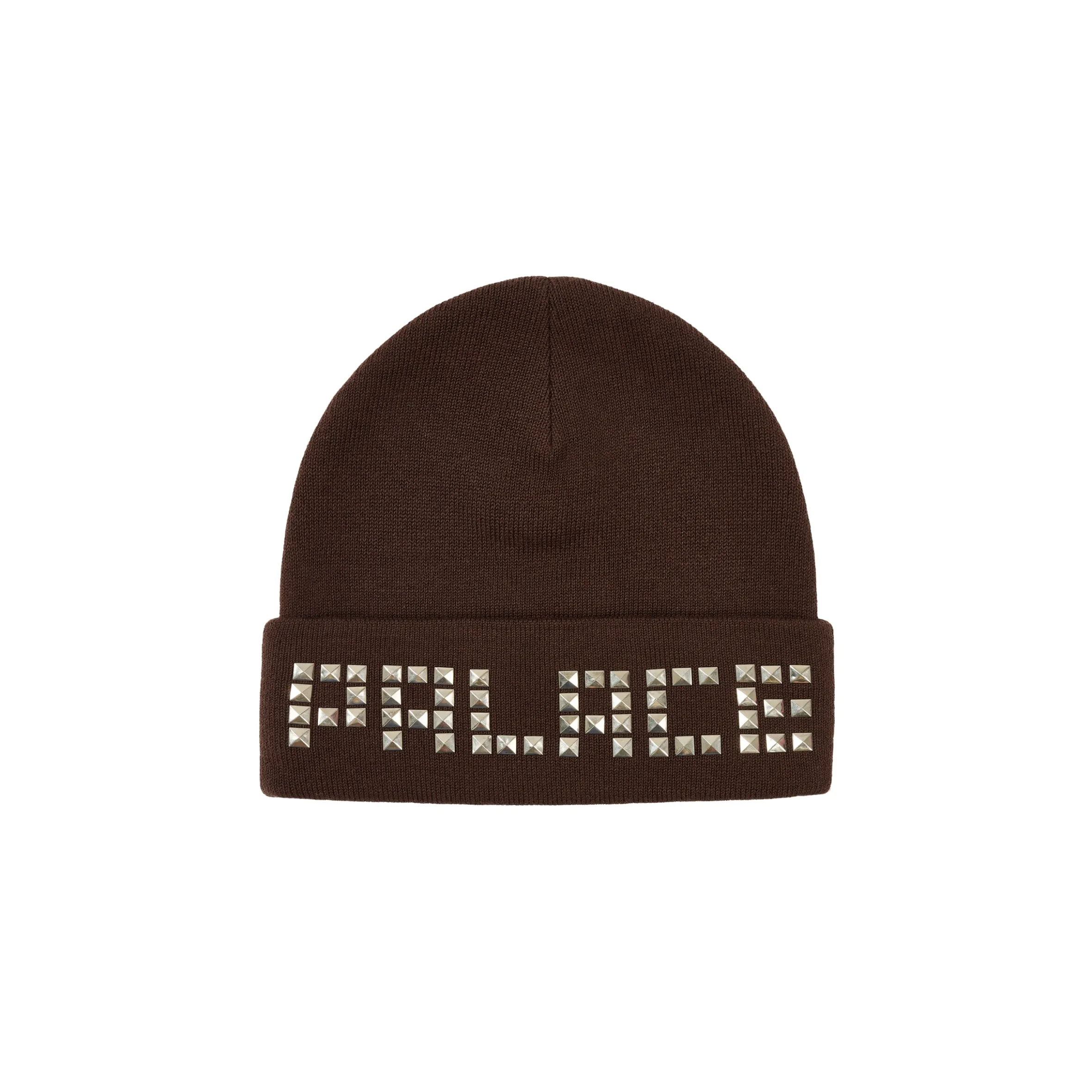 EMOTIONAL STUDDED BEANIE BROWN