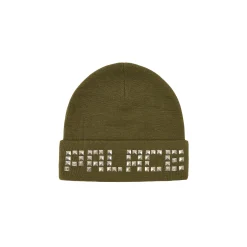 EMOTIONAL STUDDED BEANIE THE DEEP GREEN