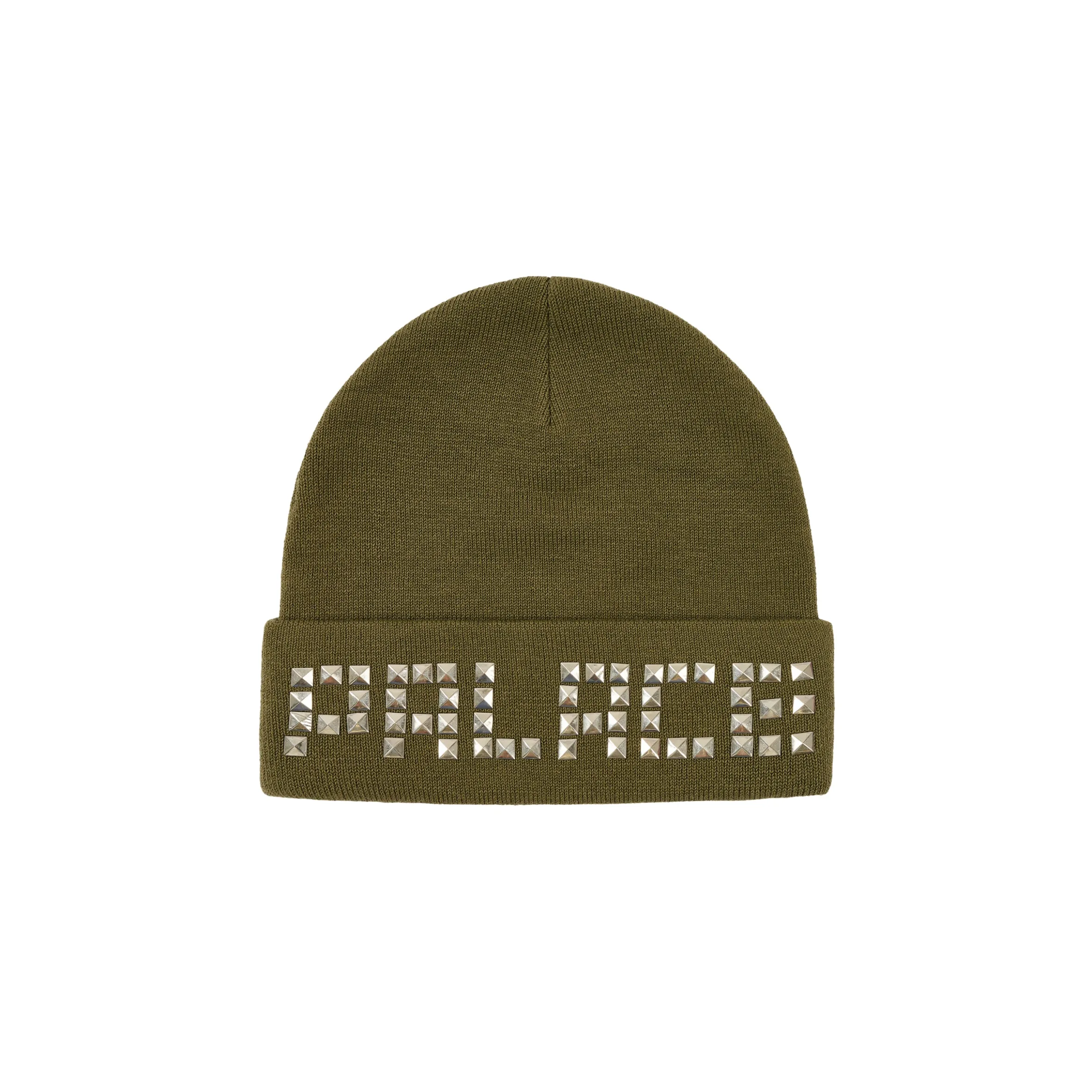 EMOTIONAL STUDDED BEANIE THE DEEP GREEN