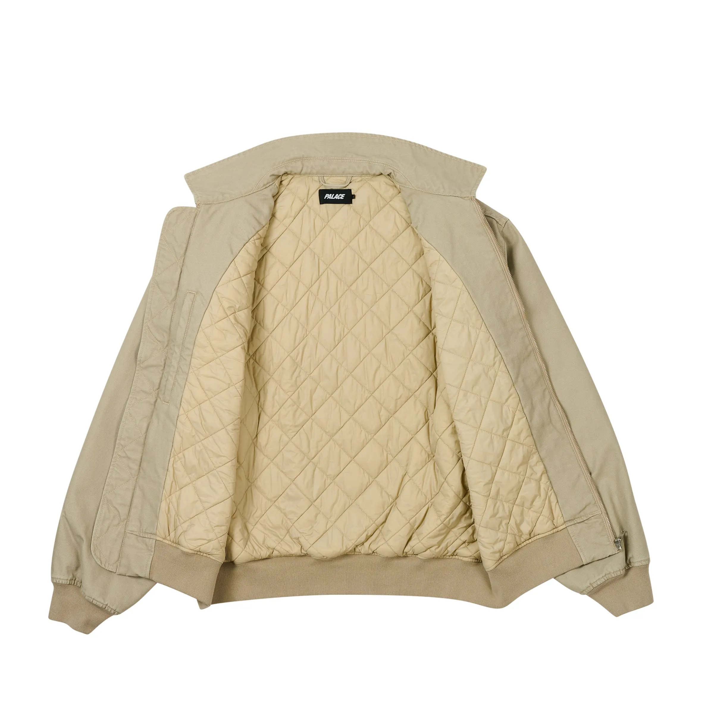FLORAL CANVAS BOMBER JACKET STONEY GREY