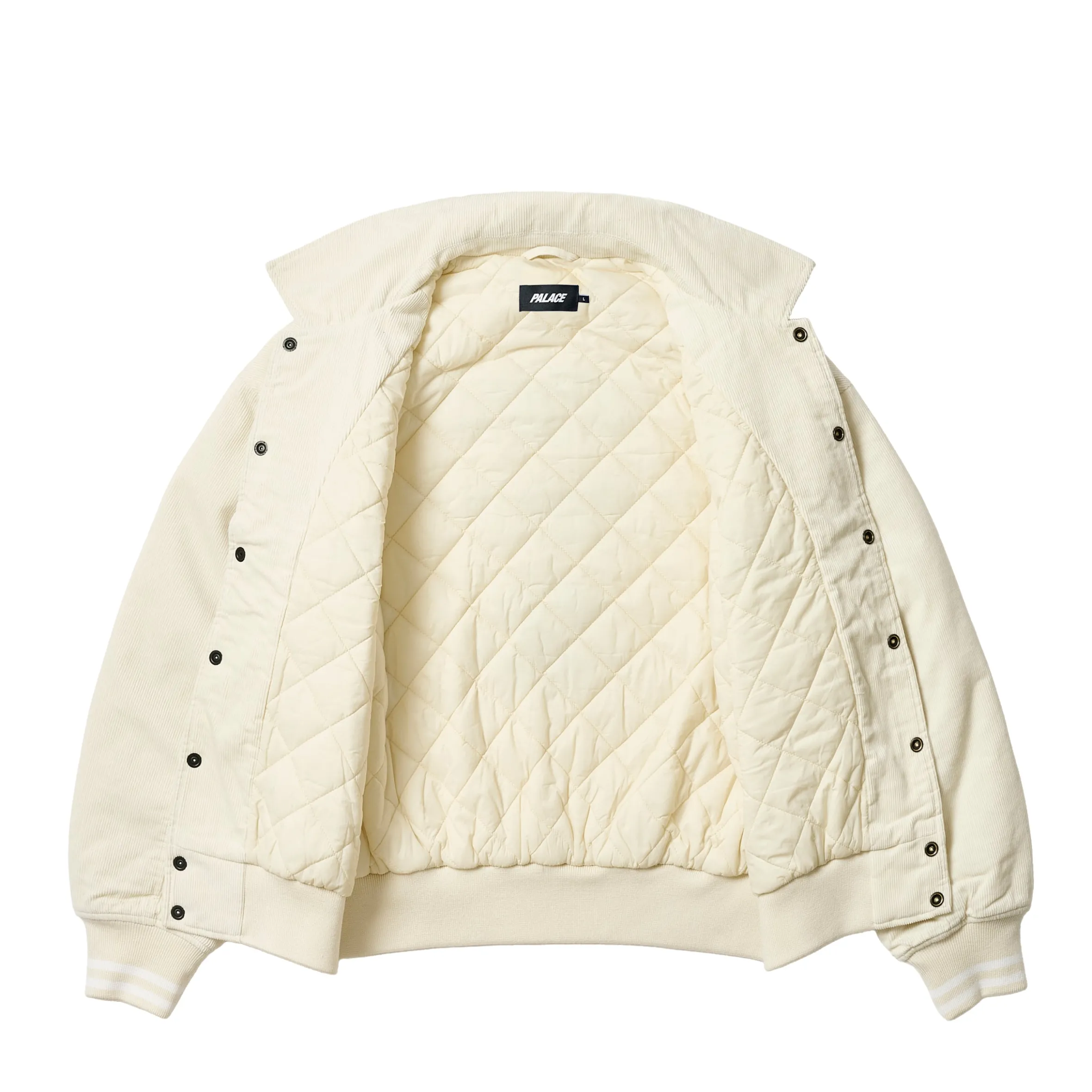 PALACE LOVE VARSITY JACKET SOFT WHITE