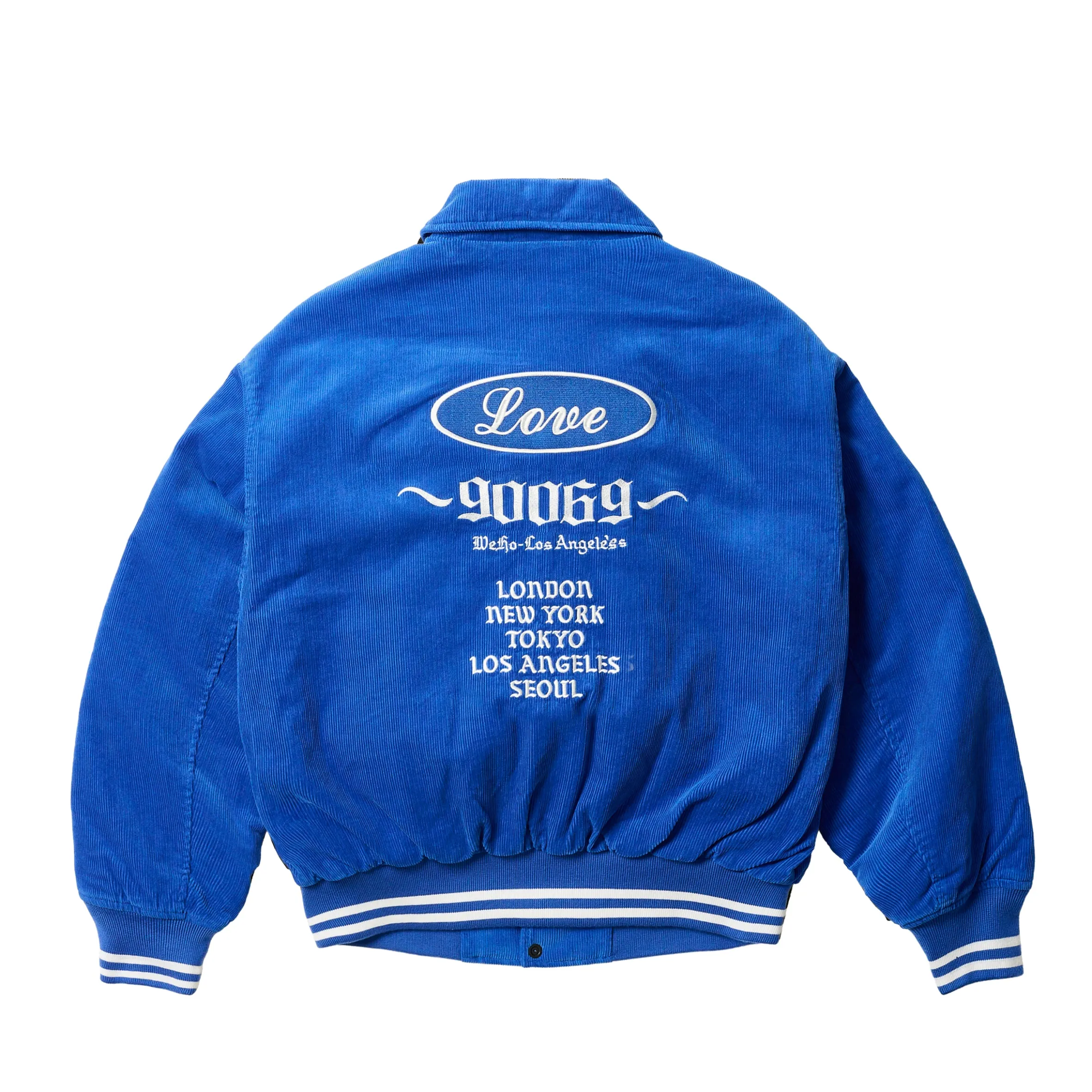 PALACE LOVE VARSITY JACKET BLUE