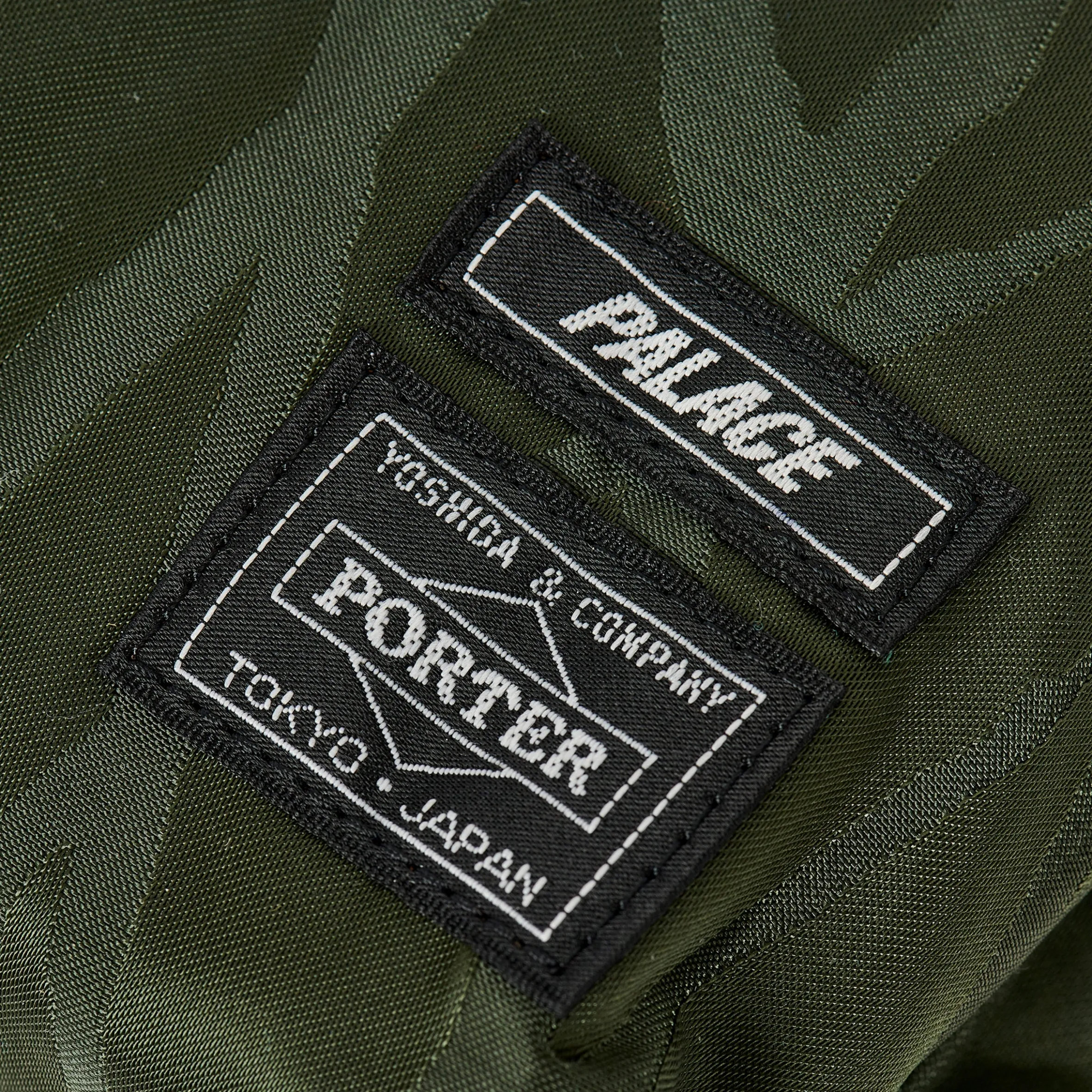 PALACE PORTER VERTICAL SHOULDER BAG OLIVE / JACQUARD