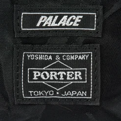 PALACE PORTER WAIST BAG BLACK / JACQUARD