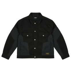 PANEL DENIM JACKET BLACK