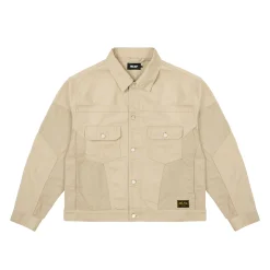 PANEL DENIM JACKET STONEY GREY