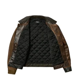 PATCHY LEATHER JACKET MULTI