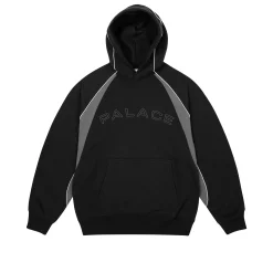 PIPED PANEL HOOD BLACK