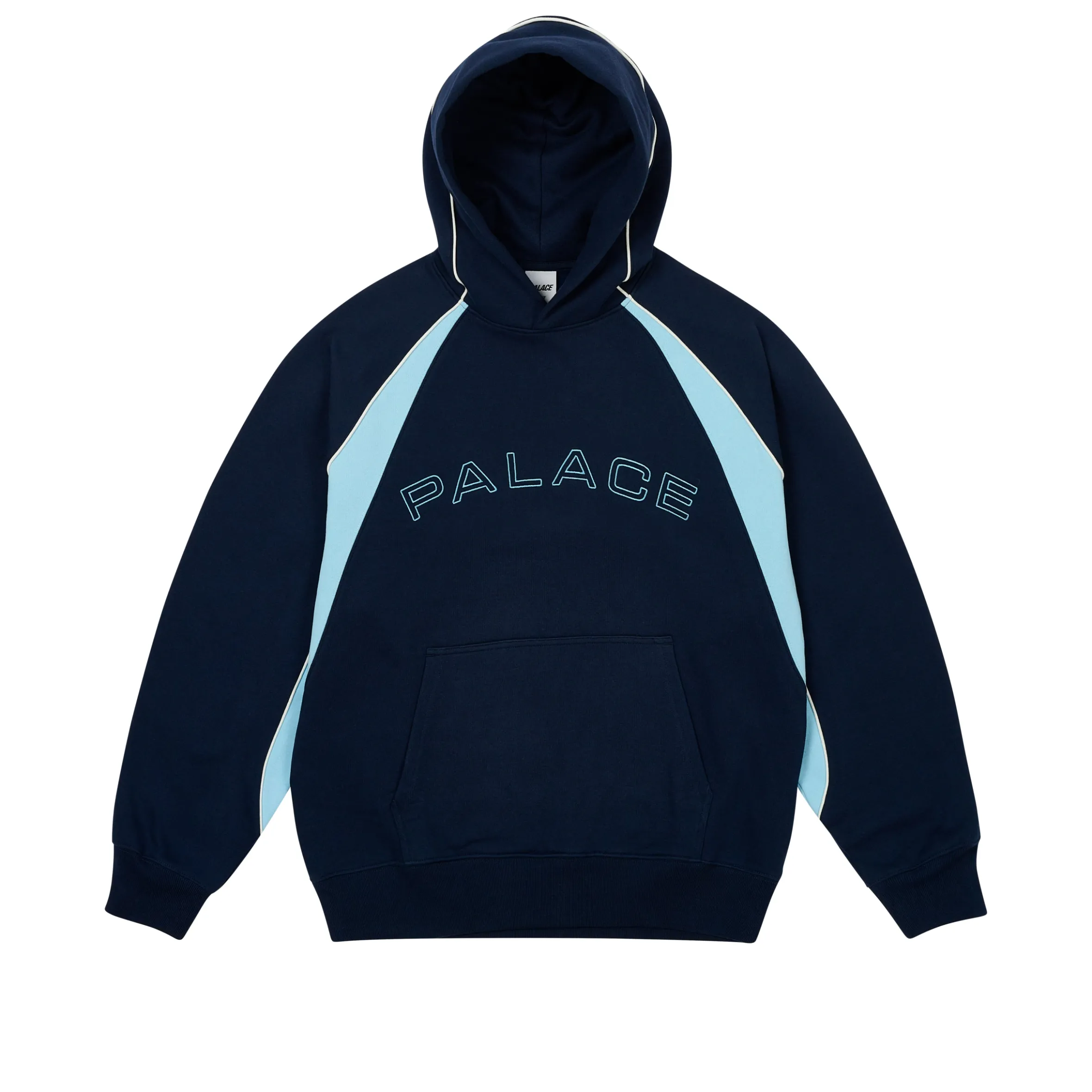 PIPED PANEL HOOD OCEAN BLUE