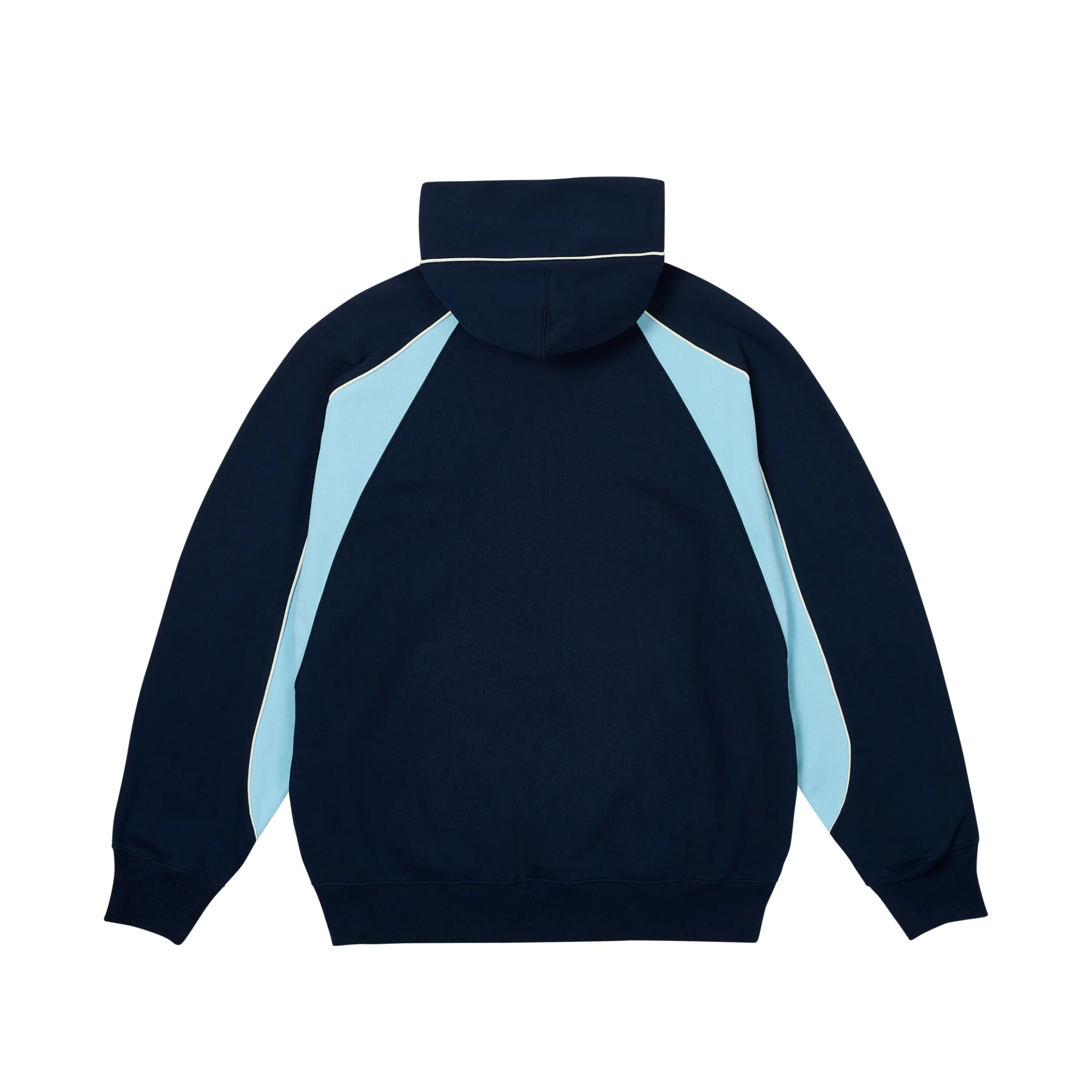 PIPED PANEL HOOD OCEAN BLUE