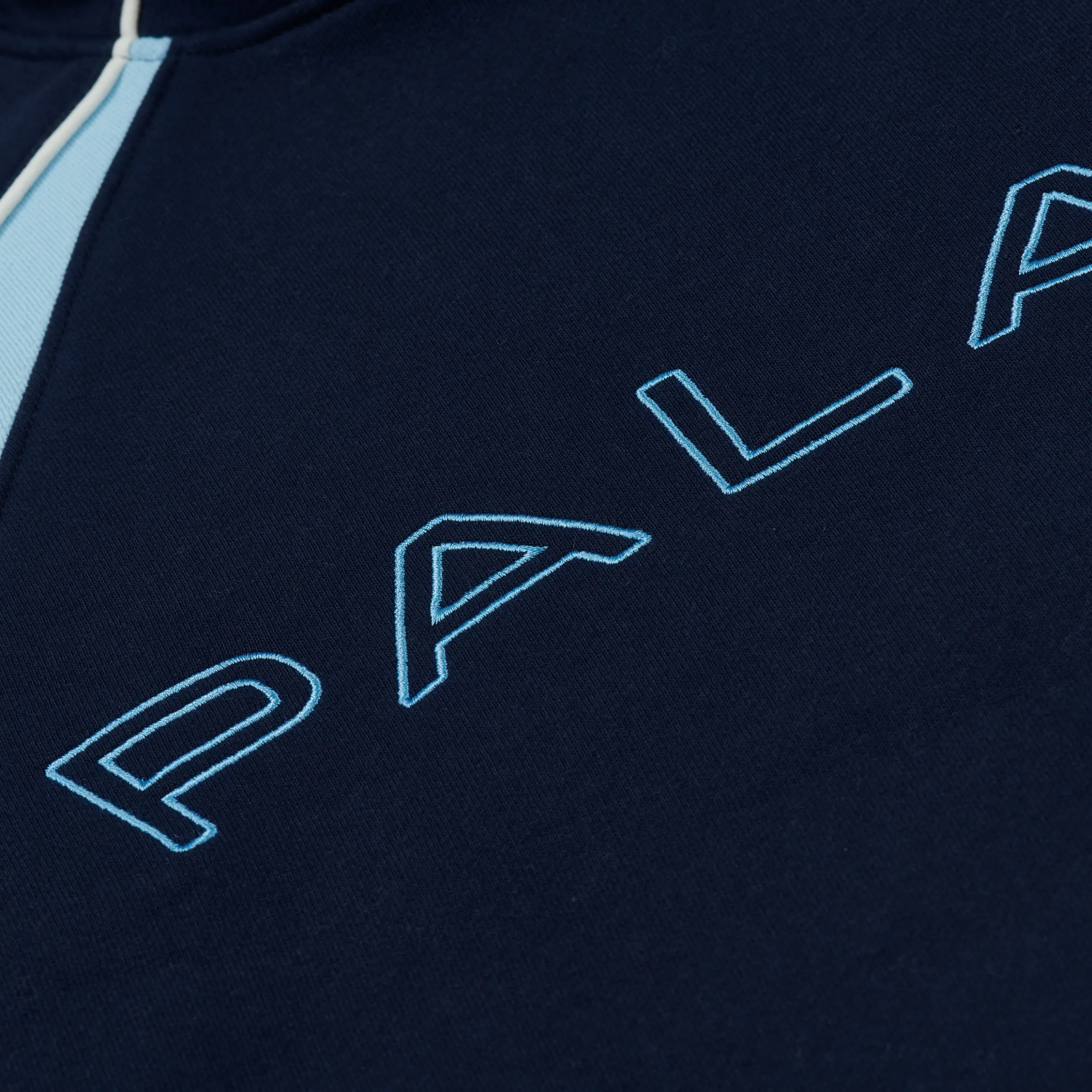 PIPED PANEL HOOD OCEAN BLUE