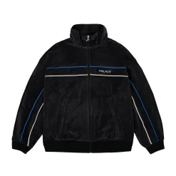 PIPED VELOUR FUNNEL BLACK