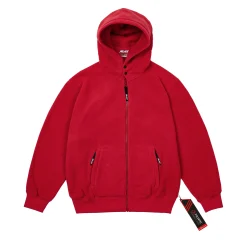 POLARTEC LAZER ZIP HOOD TOMATO RED