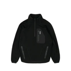 RUN IT 1/2 ZIP THERMAL TRACK JACKET BLACK