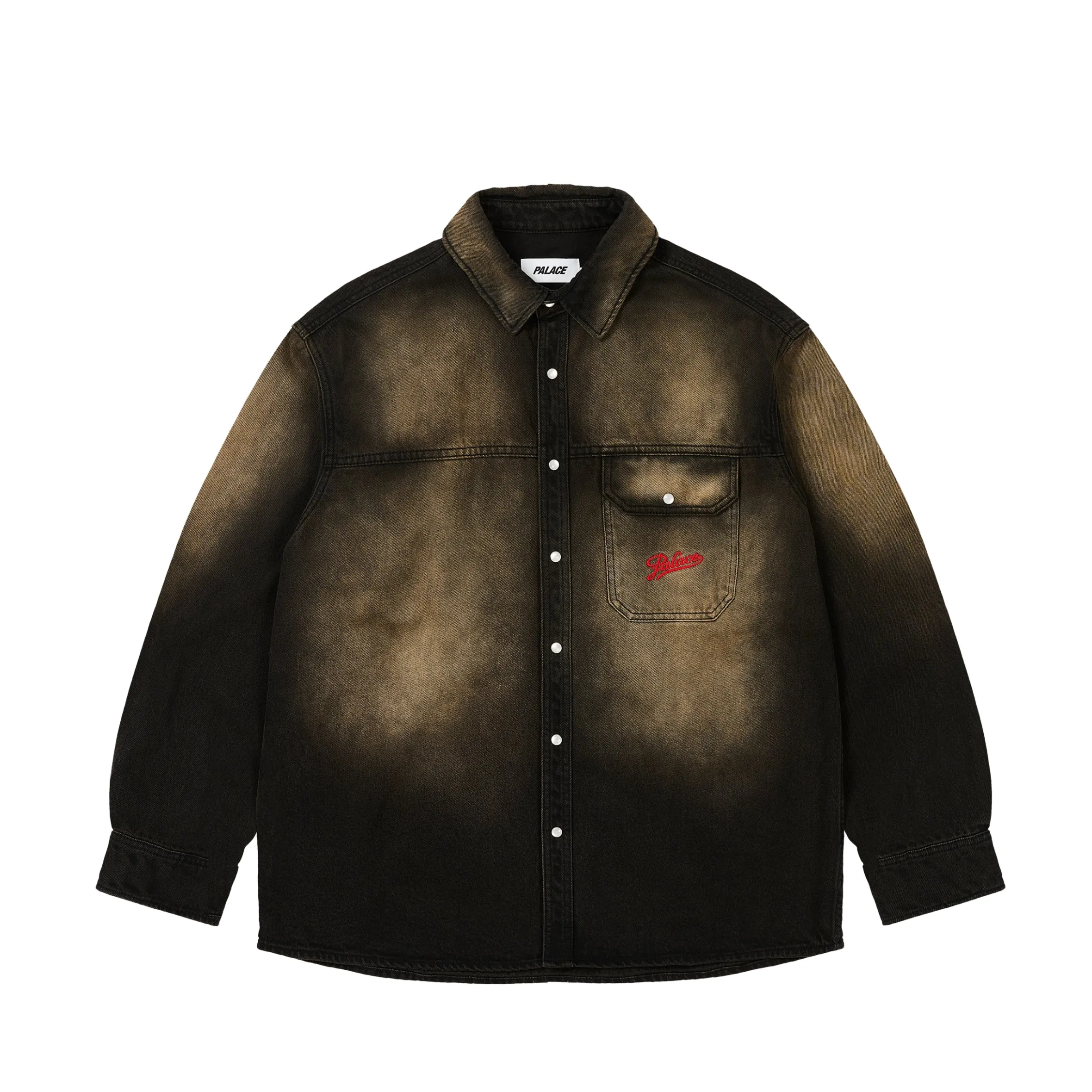 SCRIPTY DENIM SHIRT SAND WASH BLACK