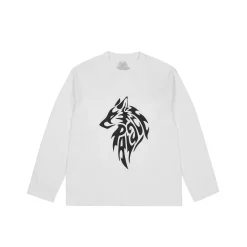 SKETCHY LONE WOLF LONGSLEEVE WHITE