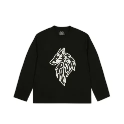 SKETCHY LONE WOLF LONGSLEEVE BLACK
