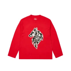 SKETCHY LONE WOLF LONGSLEEVE TRUEST RED