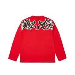 SKETCHY LONE WOLF LONGSLEEVE TRUEST RED