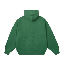 STAMP WAFFLE ZIP HOOD RACEY GREEN