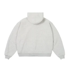 UNISEX ZIP HOOD GREY MARL